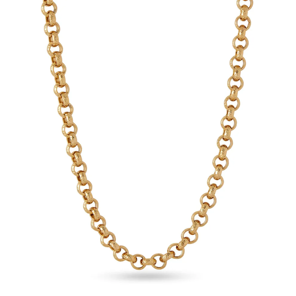 12MM GOLD DIAMOND CUT PATTERNED BELCHER SET - Image 3
