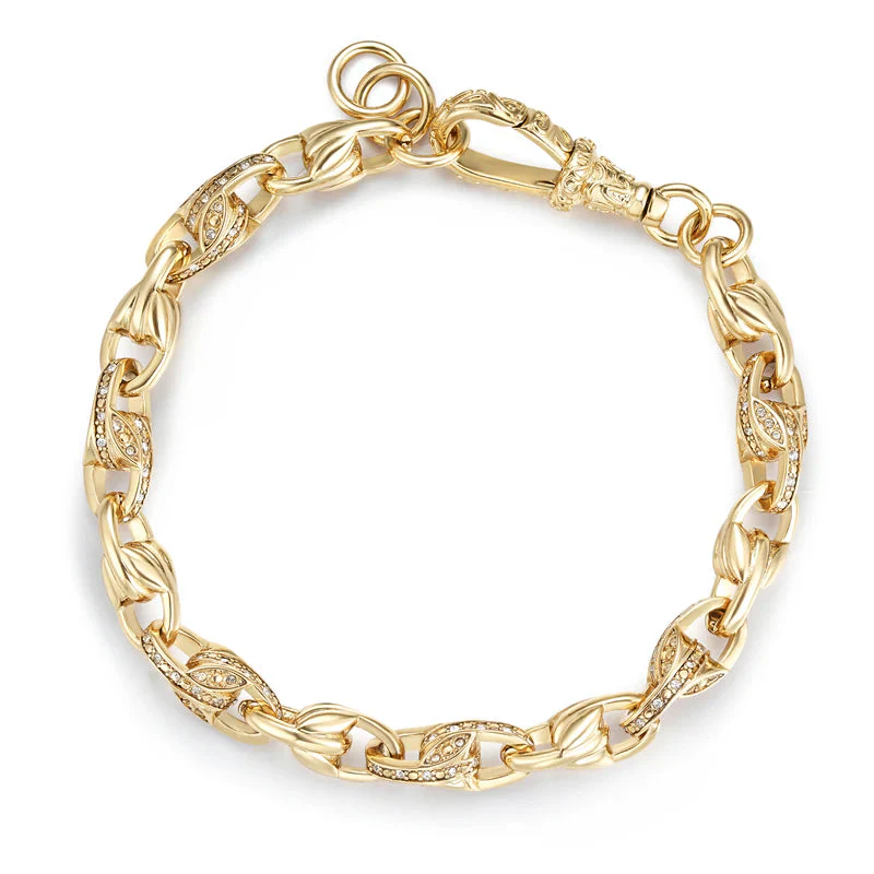 CHILDREN’S LUXURY GOLD 3D TULIP SET WITH STONES AND ALBERT CLASP - Image 3