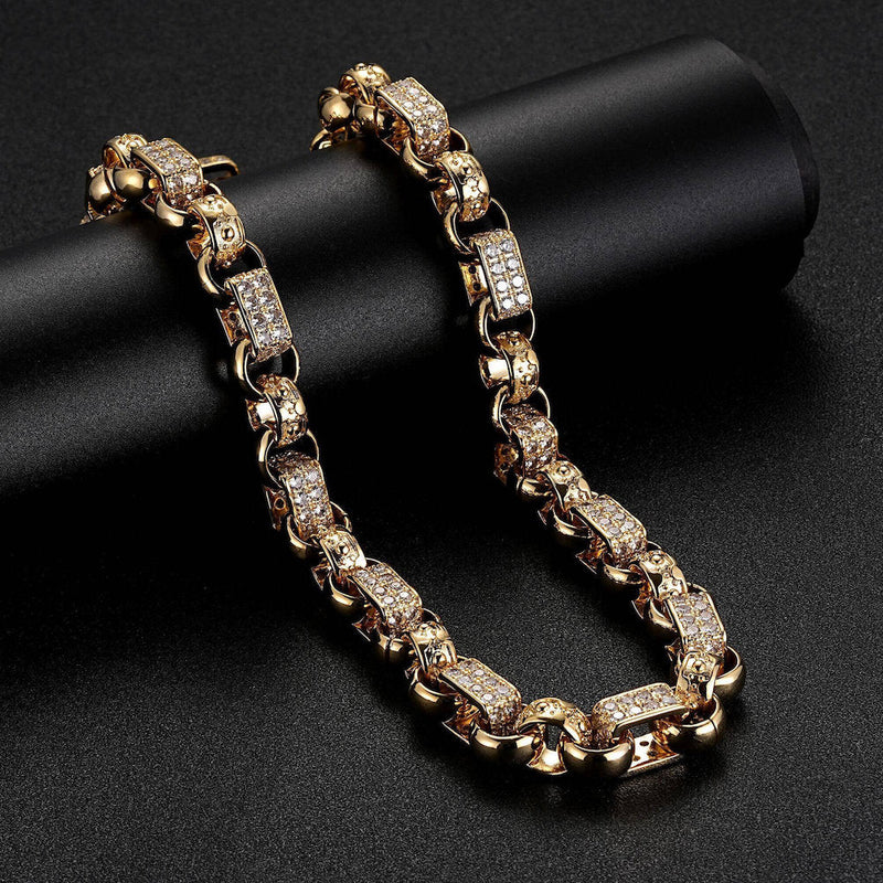 GOLD XXL GYPSY LINK BELCHER CHAIN WITH ALBERT CLASP - Image 3