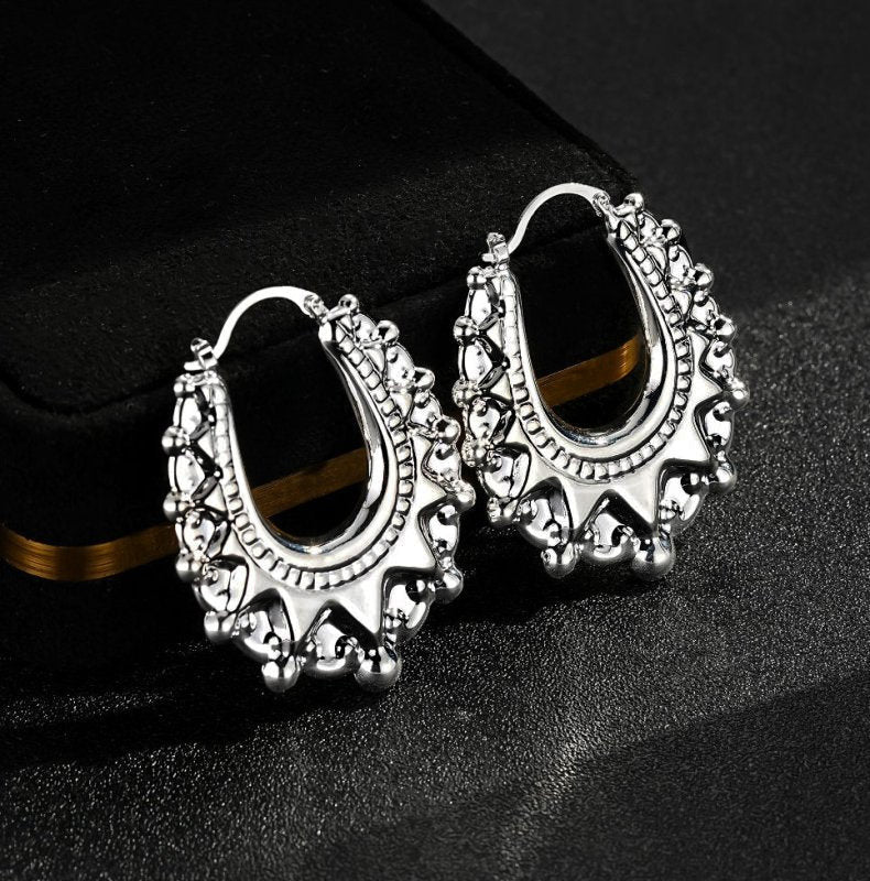 New 48mm Silver Oval Gypsy Creole Lightweight Earrings - Image 3