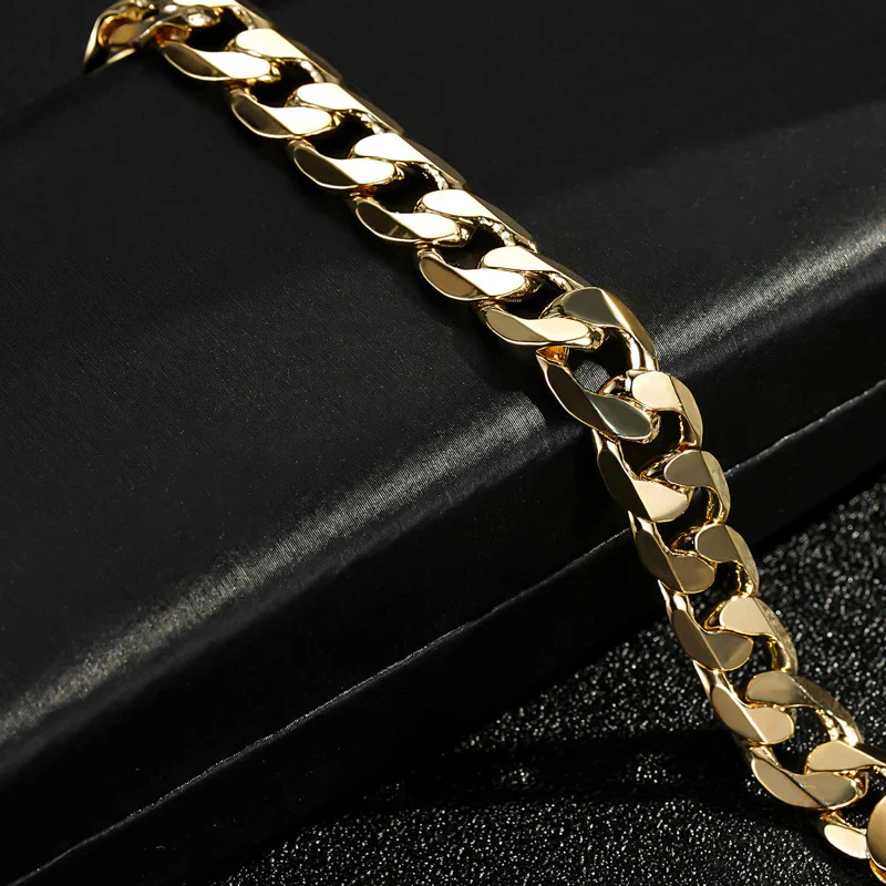 New 9mm Gold-Filled Cuban Curb Chain – 24 Inches - Image 3