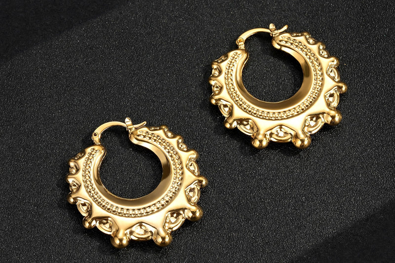 New Round Gypsy Creole Earrings - Available in 20mm & 40mm - Image 3